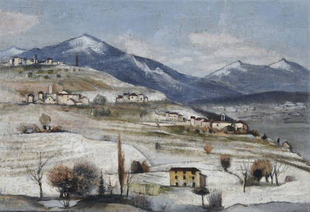 Paul Wilhelm "Umbrische Landschaft". 1922.: Paul Wilhelm "Umbrische Landschaft". 1922. Oil on canvas. Unsigniert. Verso von Prof. Dr. Werner Schmidt, Dresden, mit einer Authentizitaetsbestaetigung versehen. size: 34,5 x 50 cm. Paul Wilhelm "Umb
