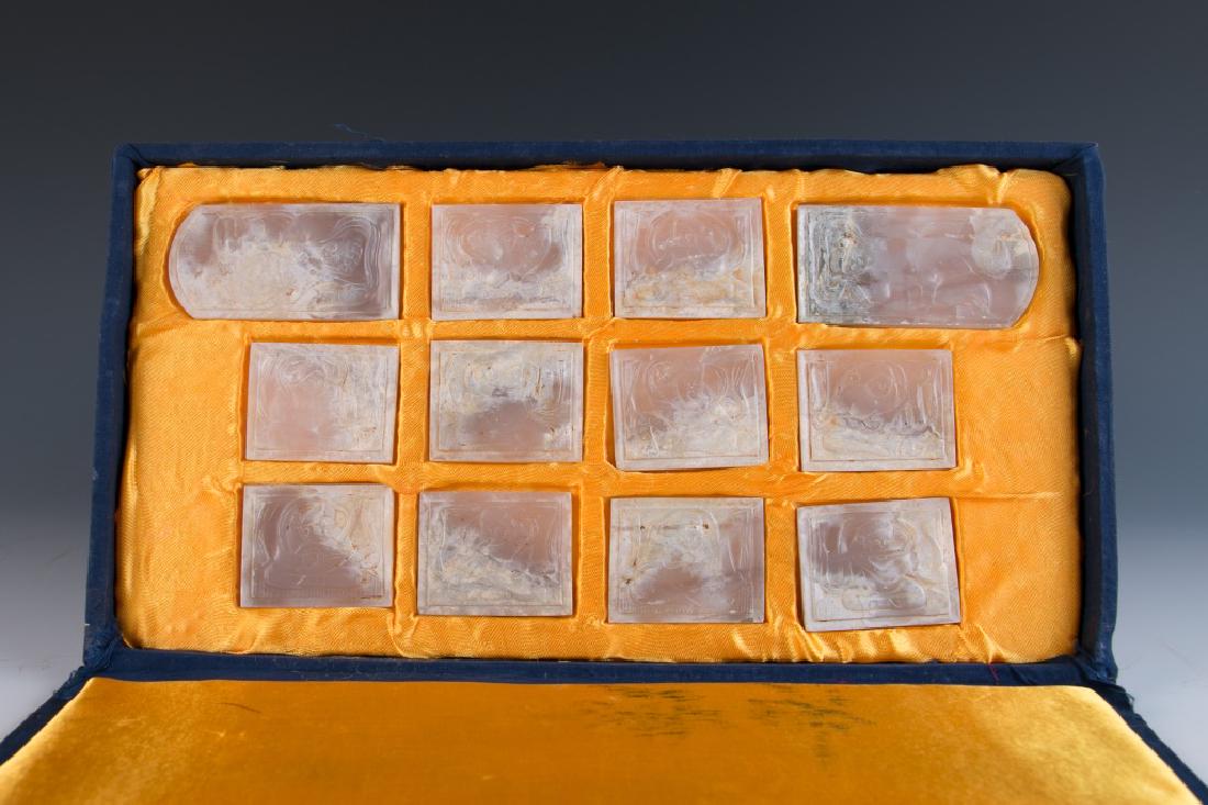 Set of 12 Agate Textile Plaques, Tang Dyansty (1 of 9)