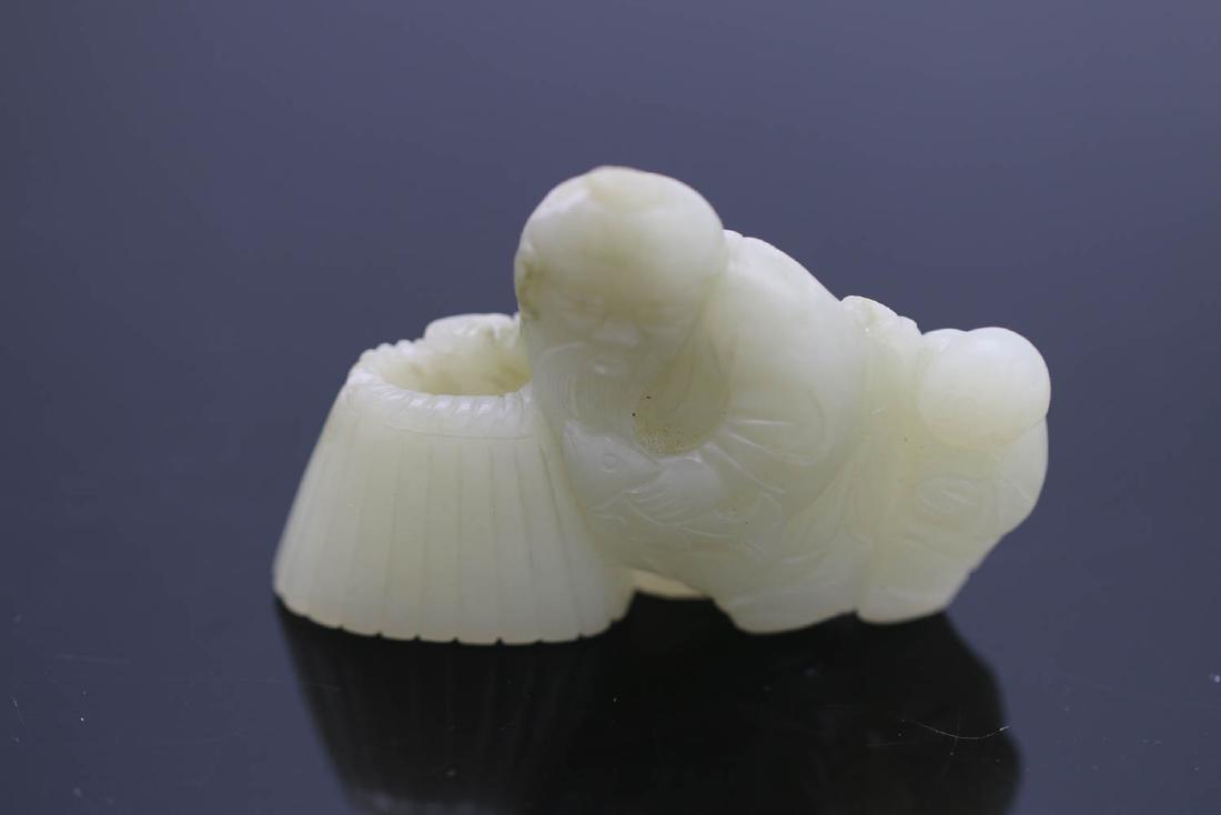 CELADON JADE FISHERMAN CARVING (1 of 6)