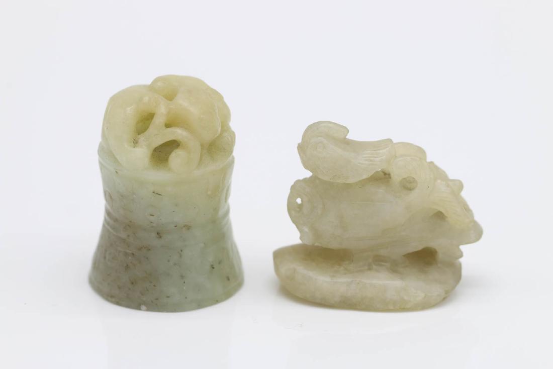 TWO JADE CARVINGS (1 of 12)