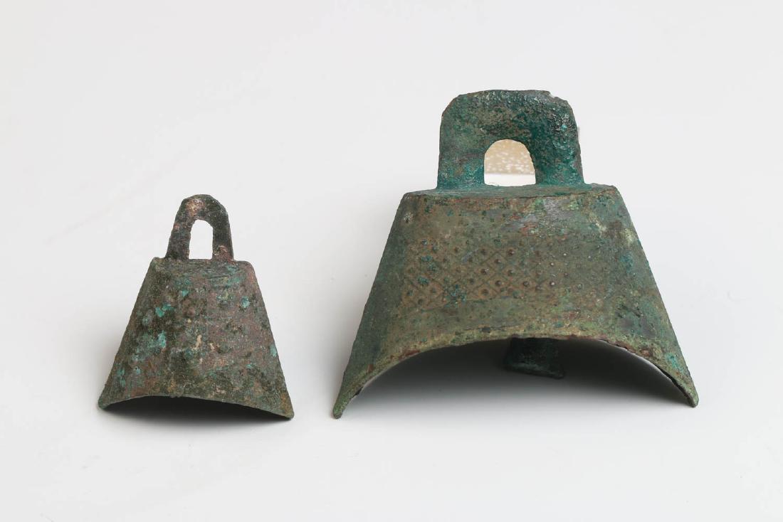 TWO BRONZE BELLS, HAN DYNASTY (1 of 10)
