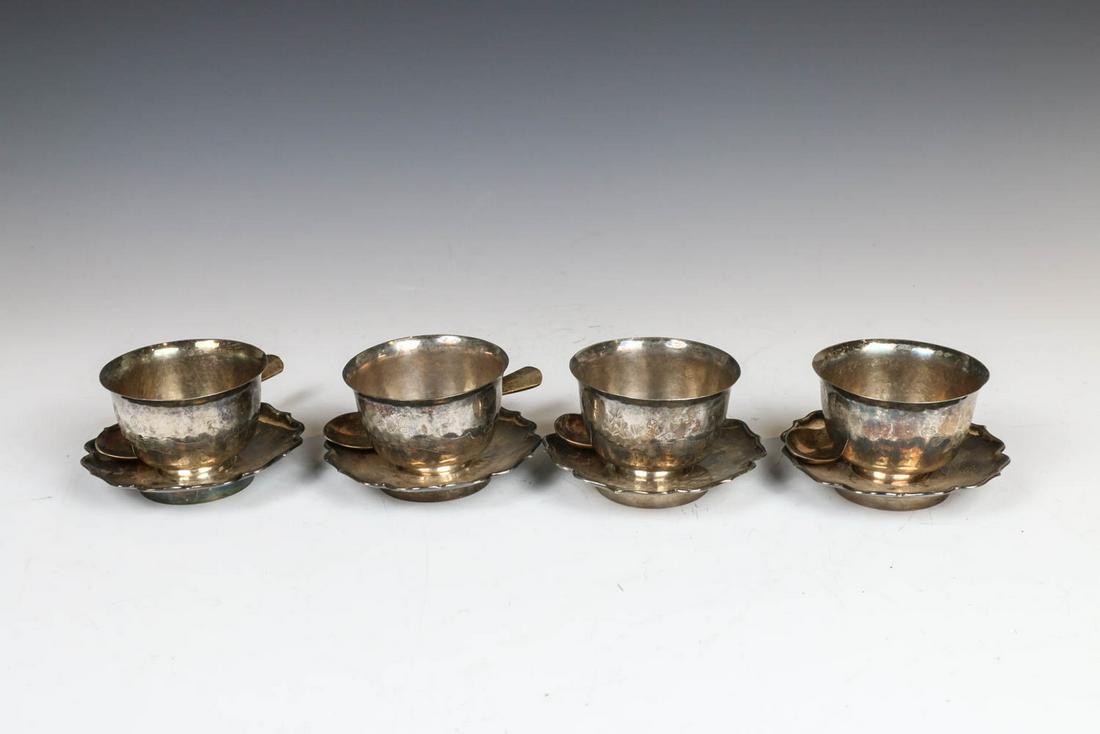 SET OF 12 CHINESE SILVER TEAWARES, QING (1 of 8)