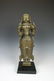INDIAN BRONZE STANDING FEMALE ATTENDANT, 19TH C.