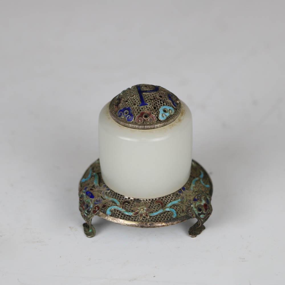 OPIUM JADE WITH ENAMELED HOLDER (1 of 6)