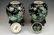 A PAIR OF BLACK GROUND FAMILLE VERTE JARS, 18-19TH C - 2