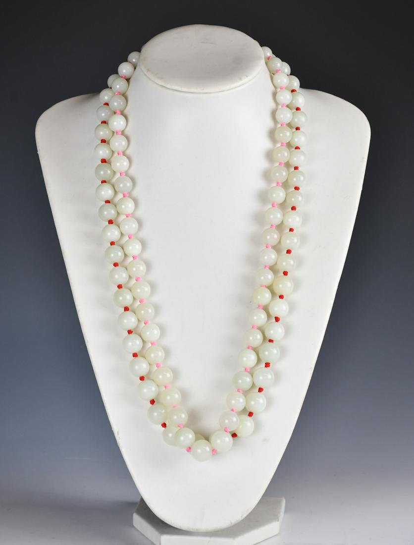 Two Jade Beads Necklaces, Qing (1 of 7)