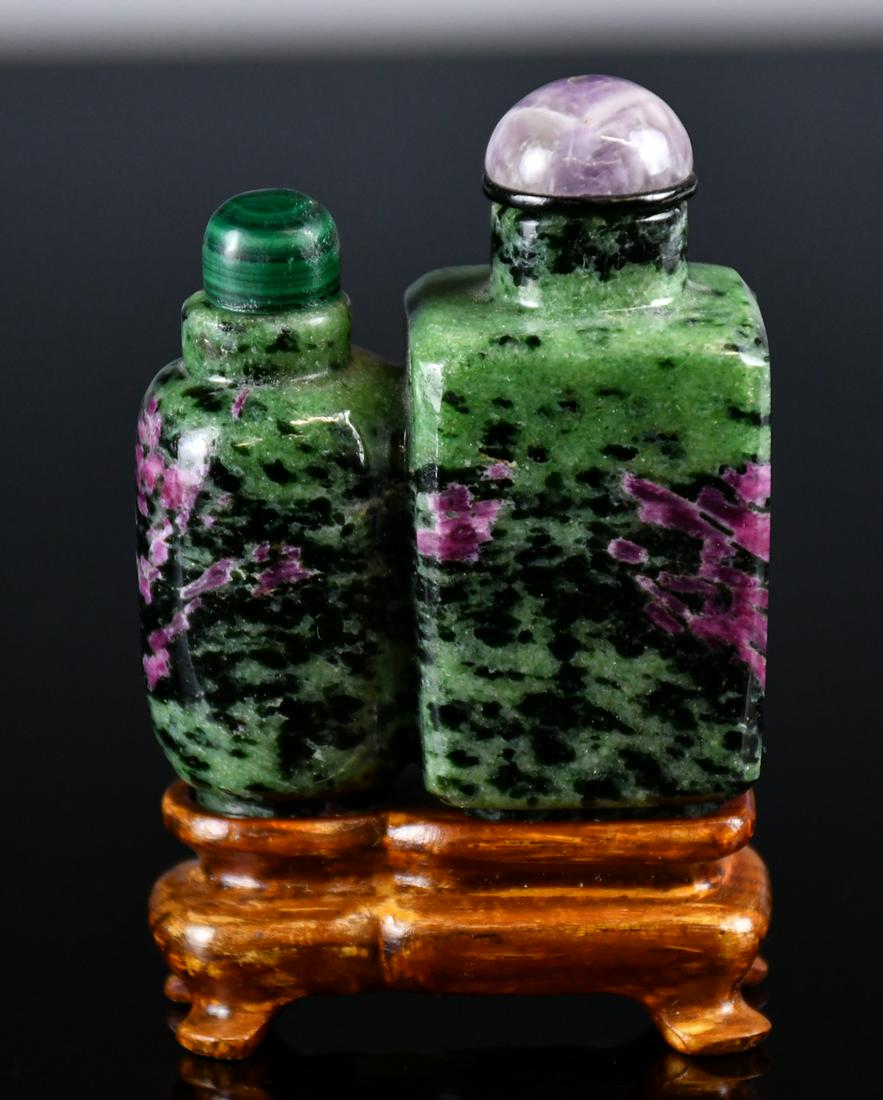 Ruby Zoisite Double Snuff Bottle (1 of 7)