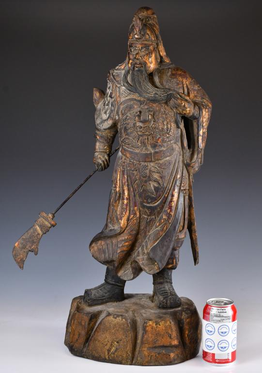 A Gilt Wood Statue of Guan Yu, Qing (1 of 16)