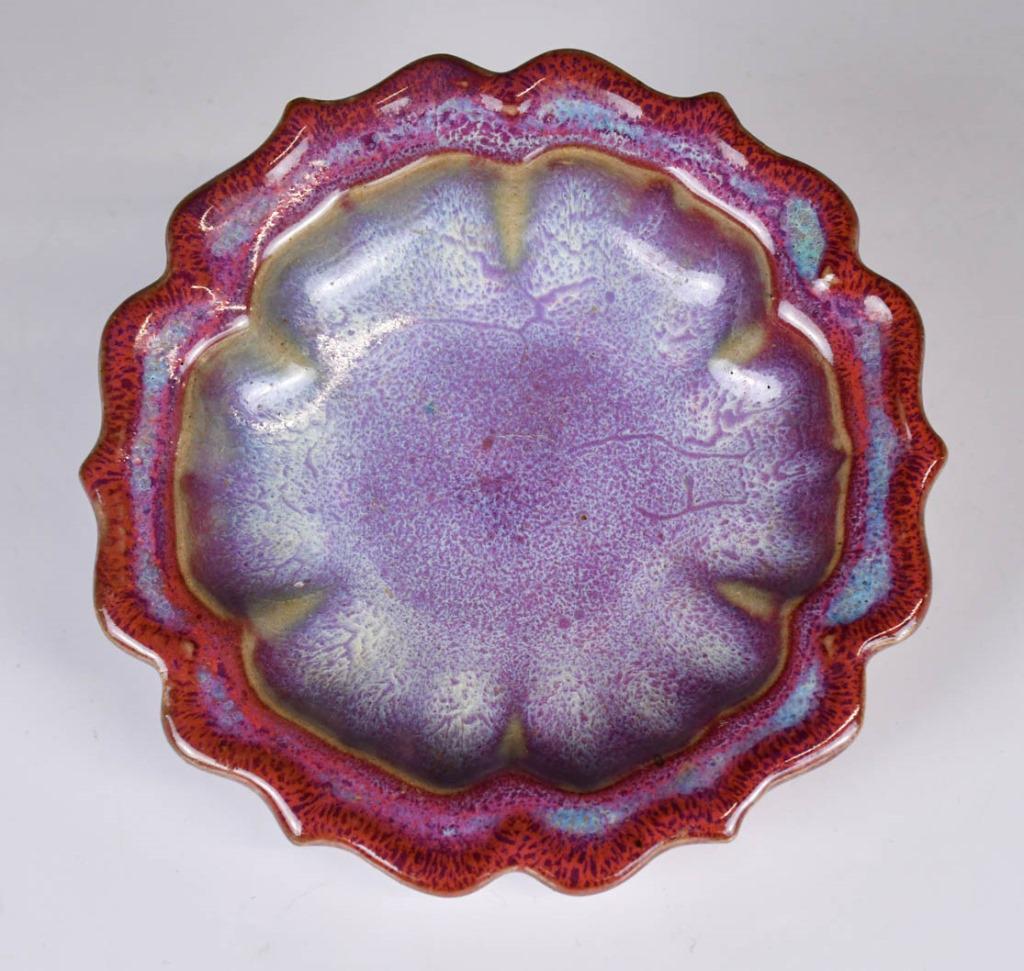 A Jun Glazed Lobed Plate (1 of 7)