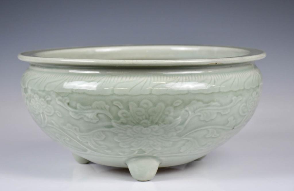 A Longquan Celadon Glazed Tripod Censer Ming (1 of 9)