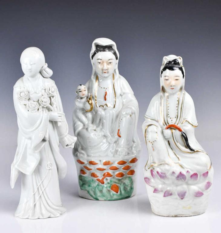 A Group of Three Porcelain Sculptures 19thC (1 of 13)