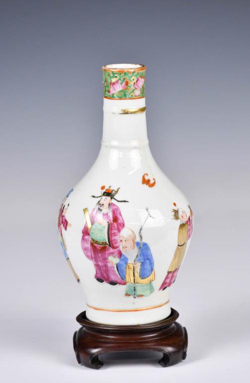 A Famille Rose Vase w/Stand 19thC (1 of 10)