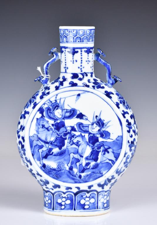 A Blue & White Moonflask Vase Qianlong Mk 19thC (1 of 14)