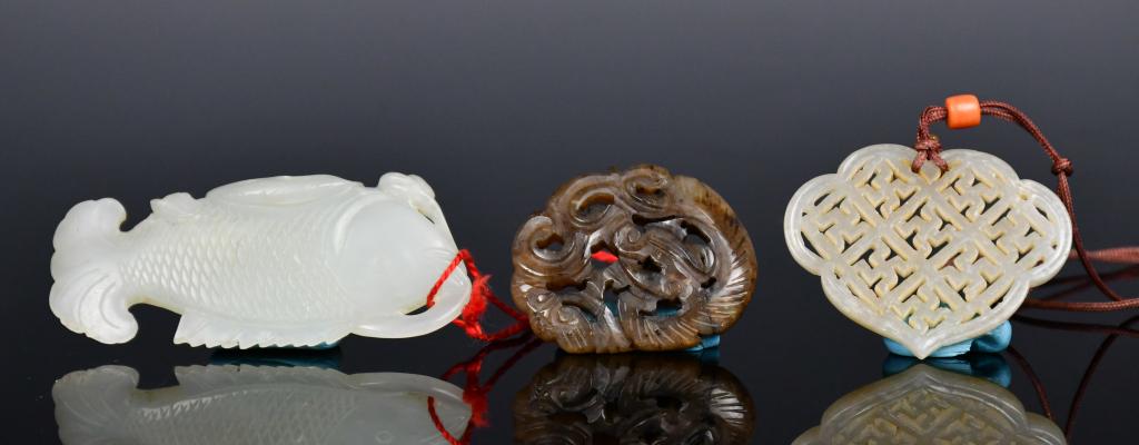 A Group of 3 Ming-Qing Style Jade Carvings (1 of 11)