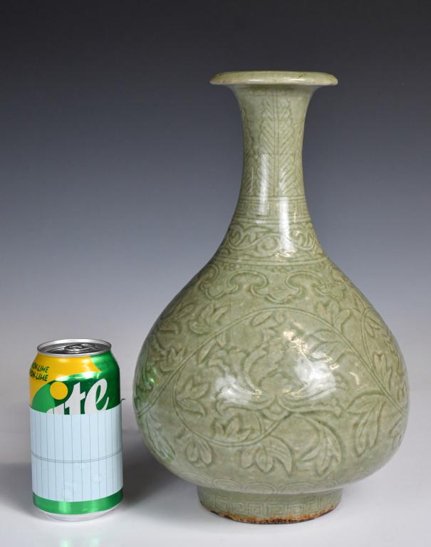 A Longquan Celadon Yuhuchun Vase Early Ming (1 of 13)