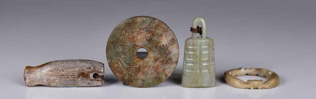 Group of 4 Jade Carved Ornaments (1 of 12)
