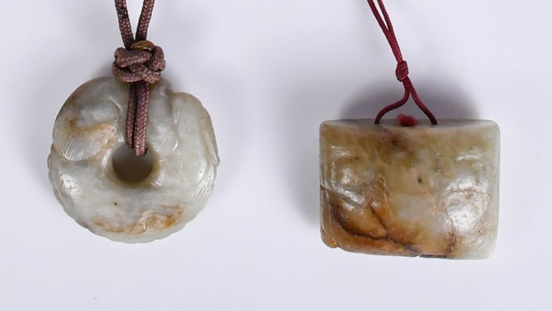 An Archaistic Jade Toggle & A Dragon Plaque (1 of 13)