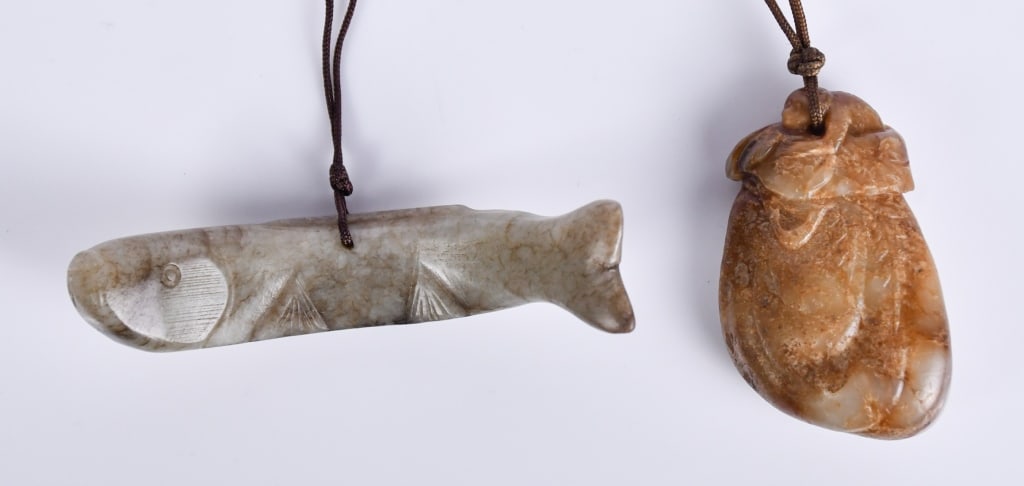 Group of 2Pcs Archaistic Jade Carvings (1 of 14)