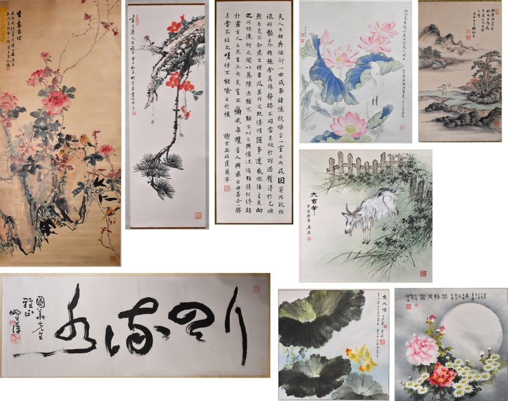 A Group of 9 Chinese Paintings (1 of 18)