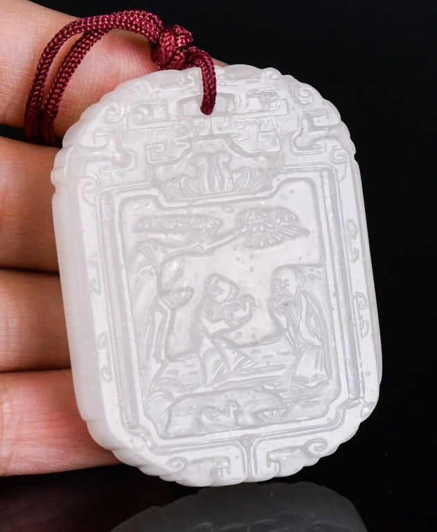 A White Jade Carved Plaque Qing (1 of 5)