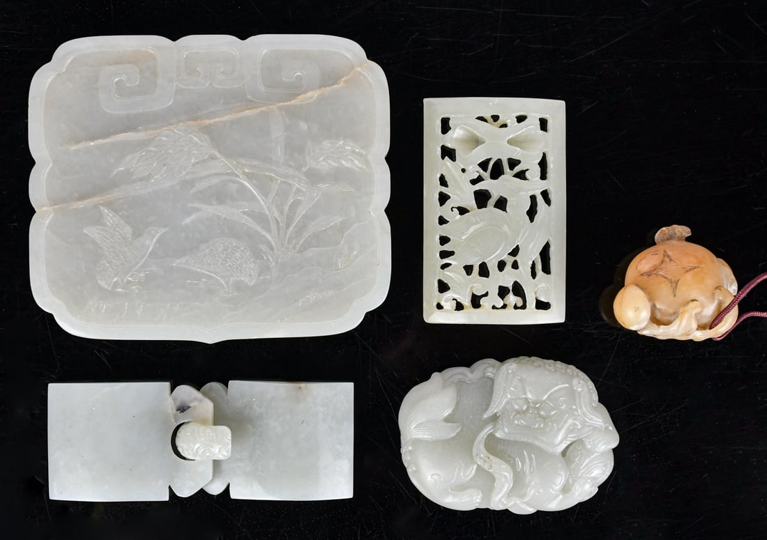 Group of 5 Jade Carvings (1 of 8)