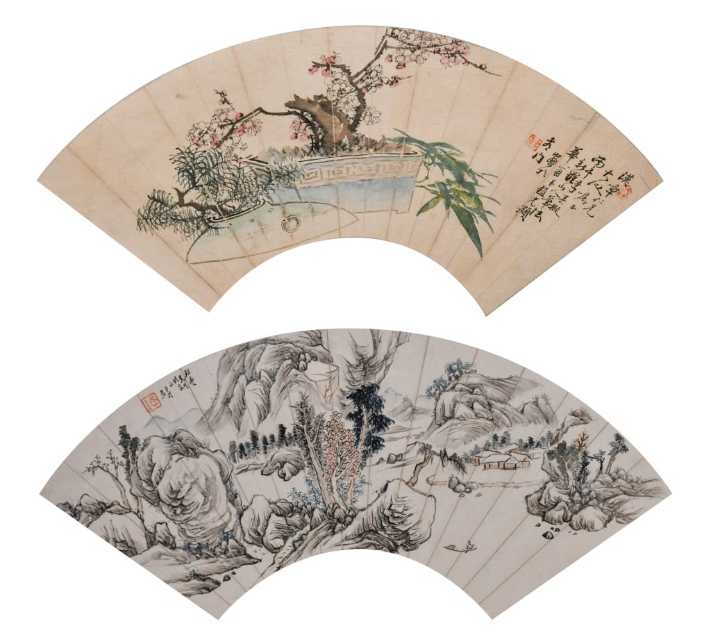 2 Fan-Pages Framed Qing (1 of 9)