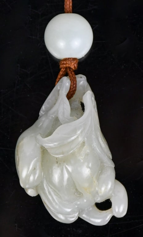 White Jade Buddha's Hand Citron & A Bead Qing (1 of 7)
