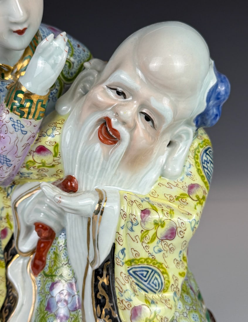 2 Famille Rose Figurines w/Mk Republican - 7