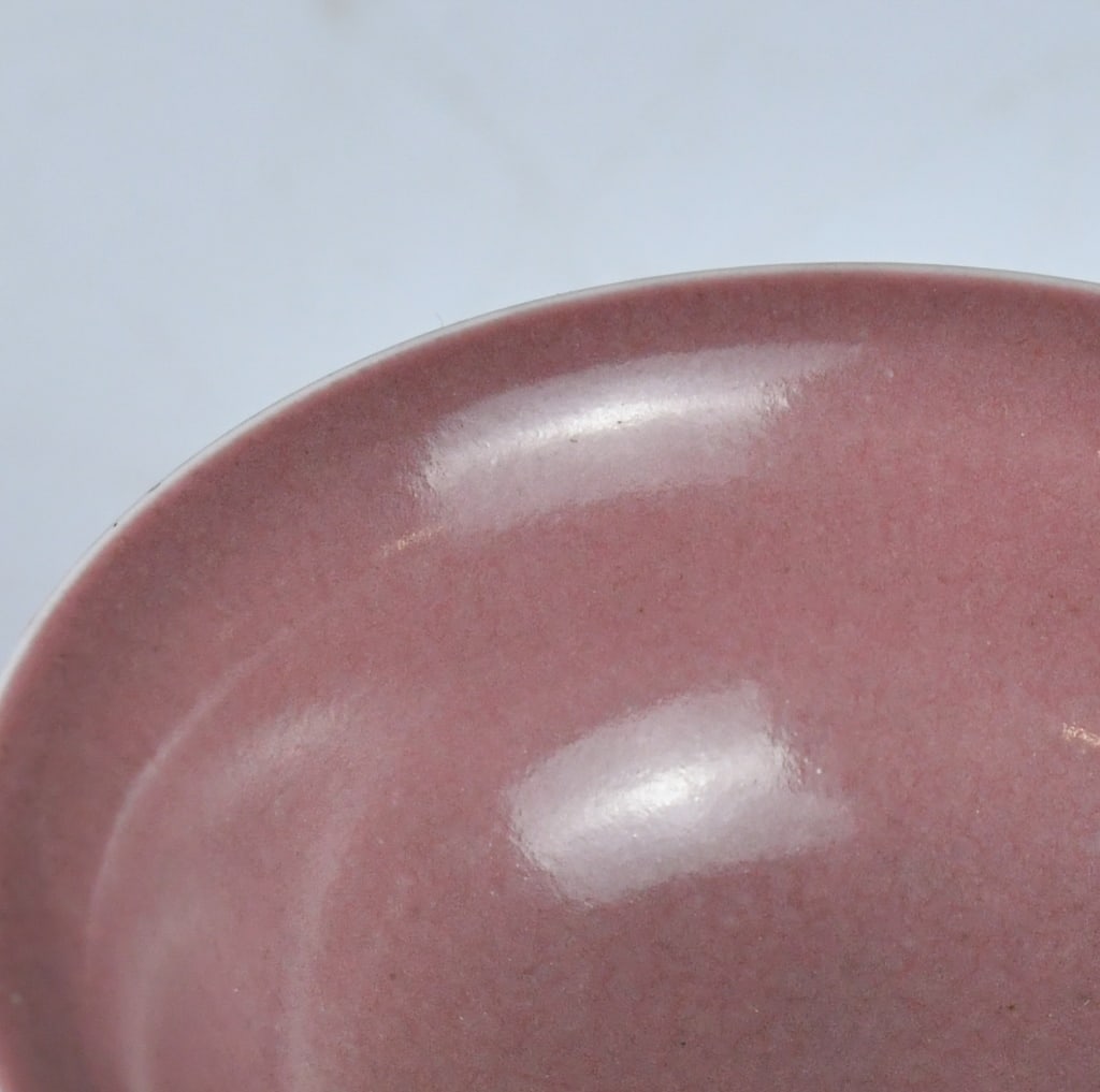 A Red Glaze Stem Cup Qing - 8