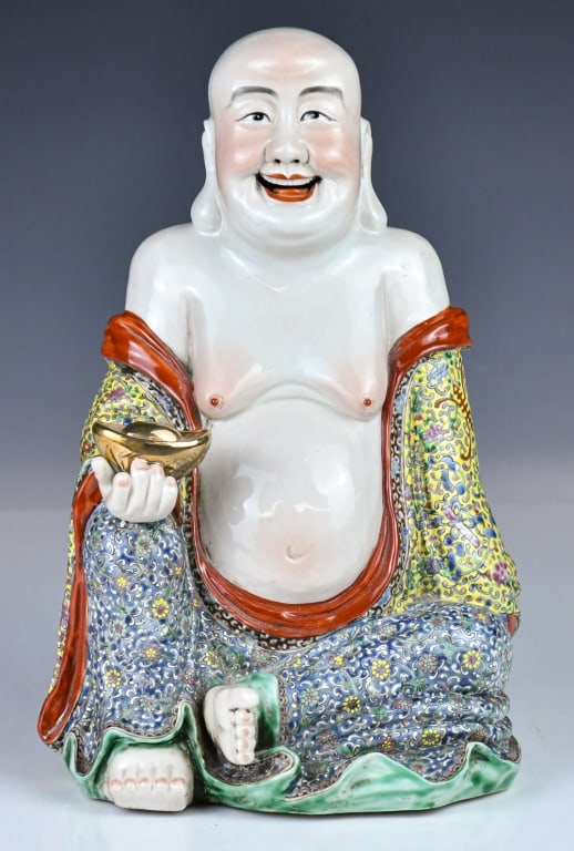 A Famille Rose Laughing Buddha w/Mk Republican (1 of 13)