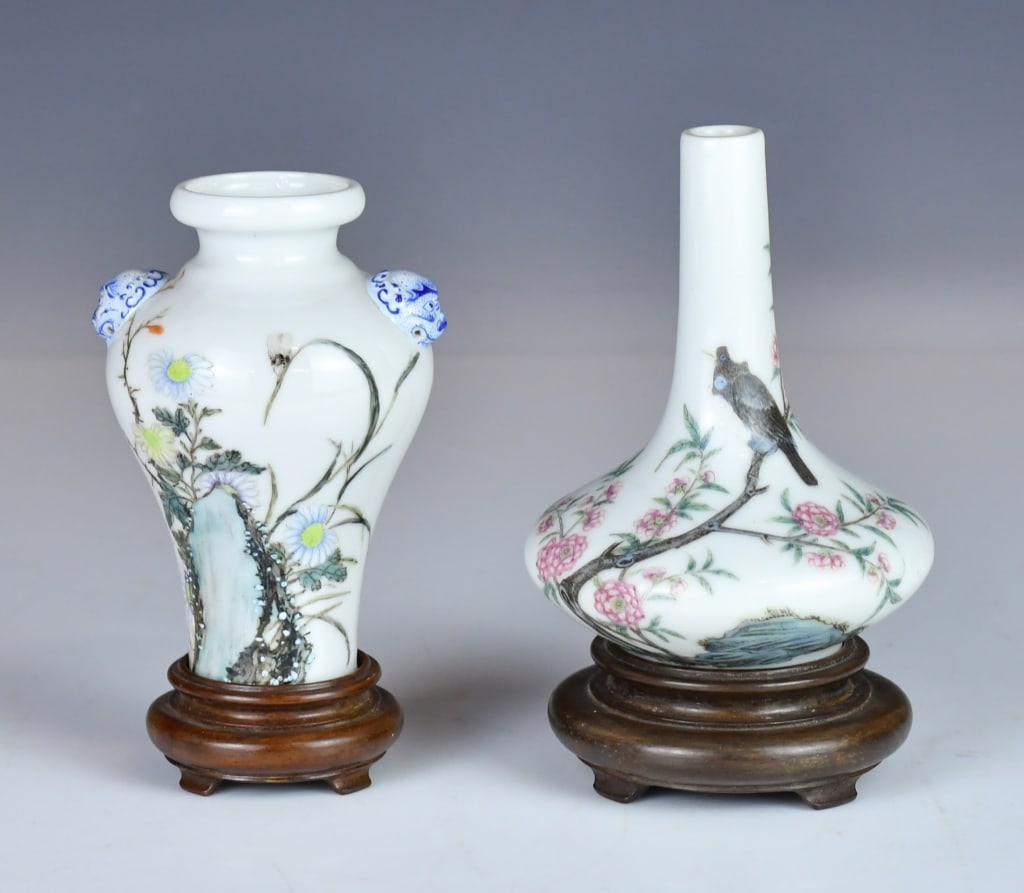 Group of 2 Famille Rose Vases w/Mks&Stds Republic (1 of 15)