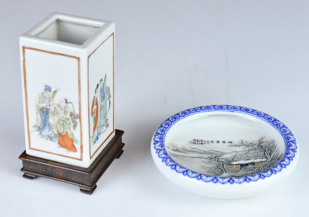 2 Scholar's Objects Qianlong Mk w/Std Republican (1 of 14)