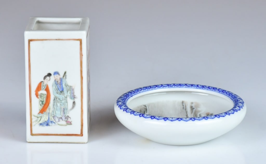 2 Scholar's Objects Qianlong Mk w/Std Republican - 3