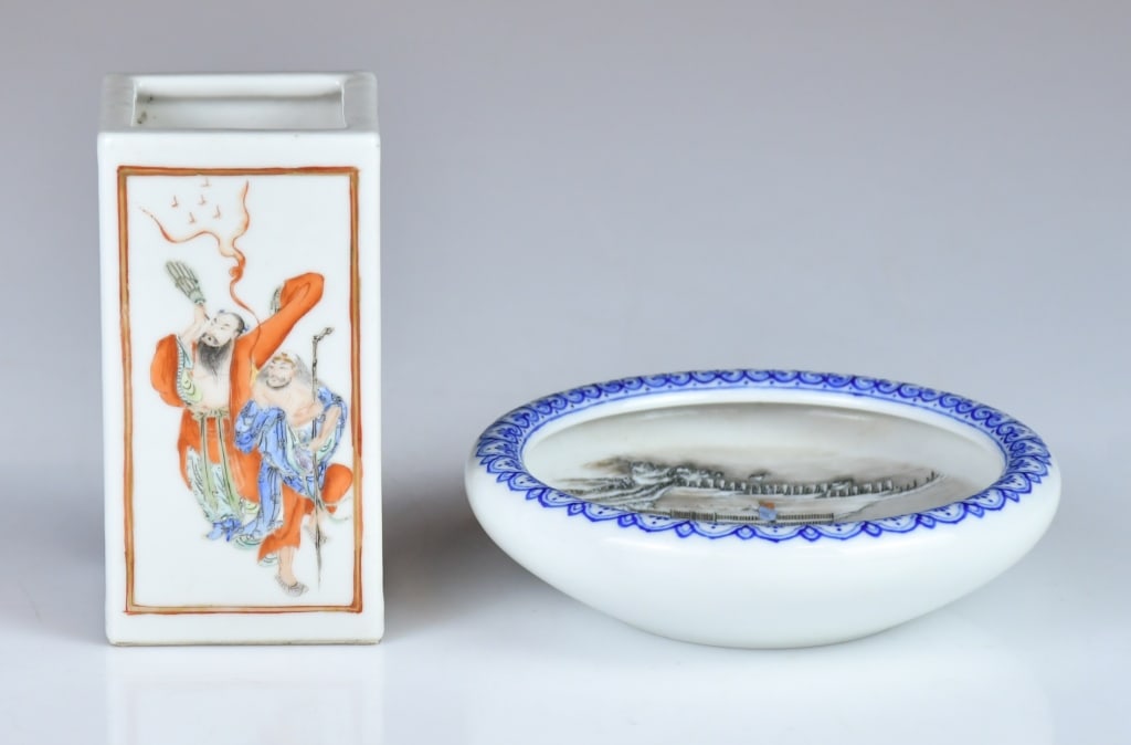 2 Scholar's Objects Qianlong Mk w/Std Republican - 4