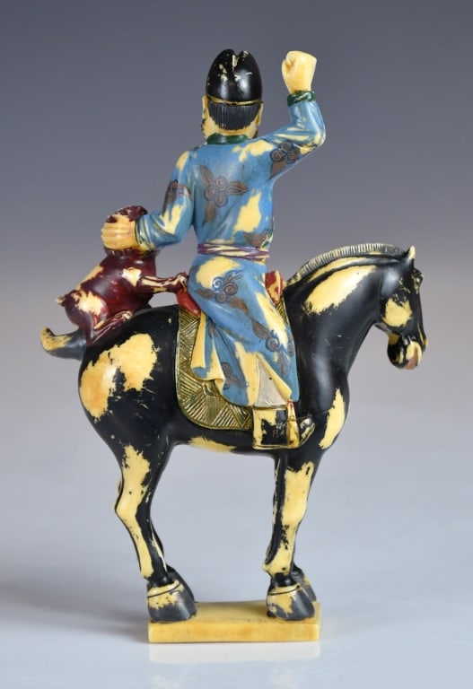 A Bone-Carved Statue w/Std Republican - 4