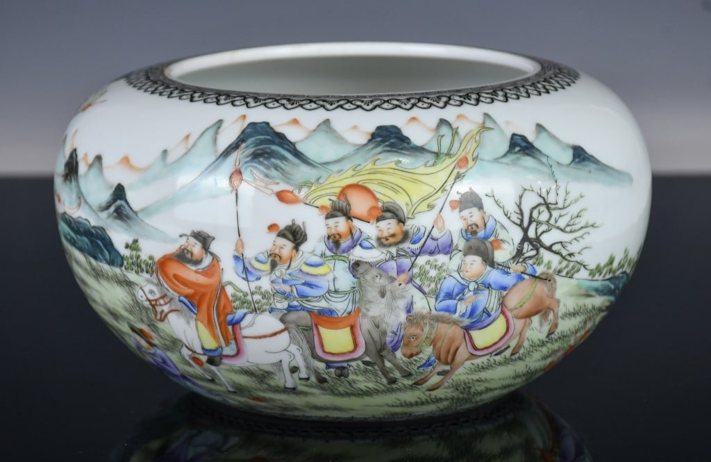 A Famile Rose Figural Story Water Pot Republican (1 of 12)