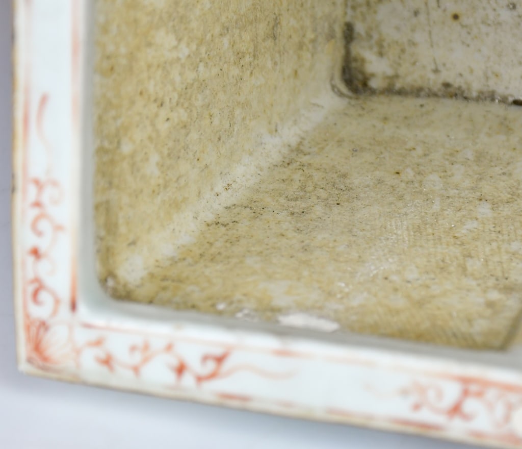 Pair Famille Rose Rectangular Flowerpots 19thC - 12