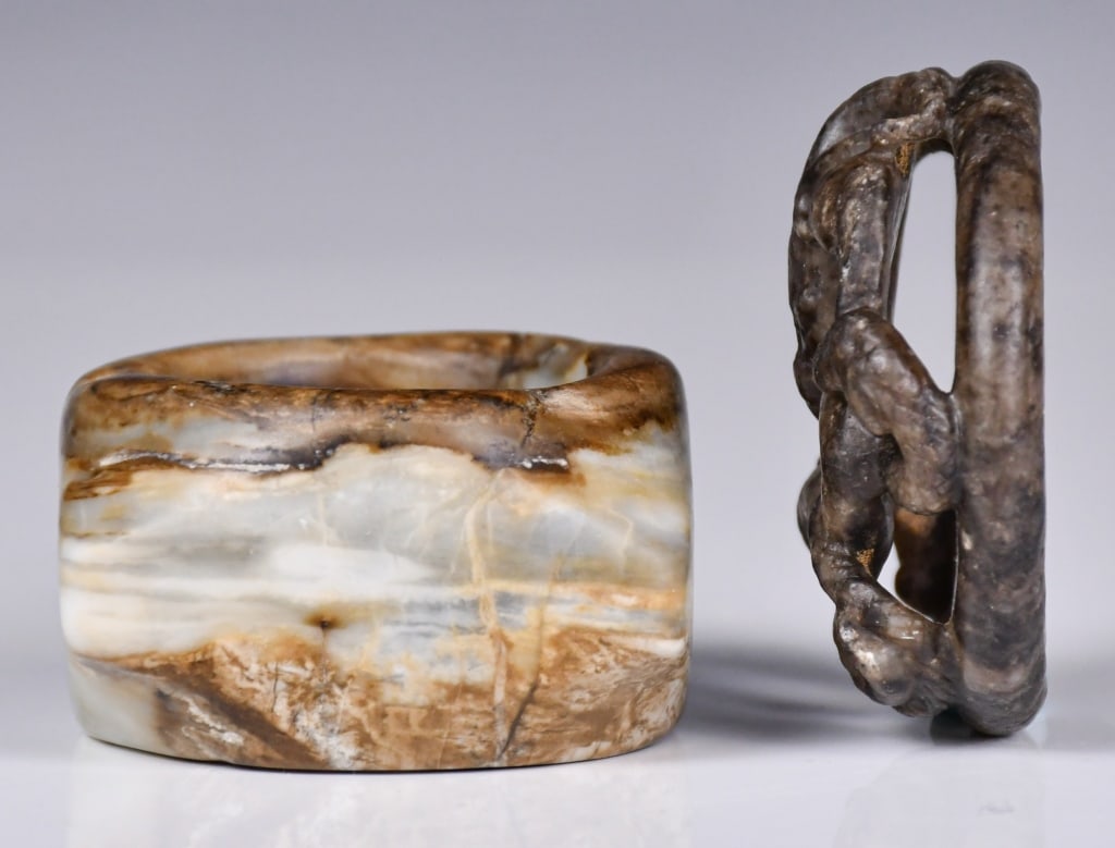 2Pcs Archaistic Jade Objects - 2