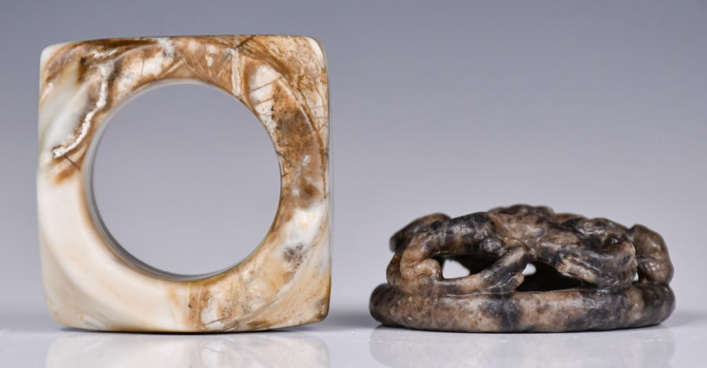 2Pcs Archaistic Jade Objects - 6