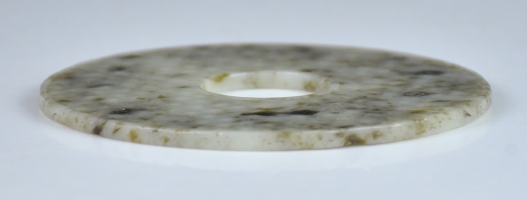 An Archaistic Jade Bi Disc w/Std - 9
