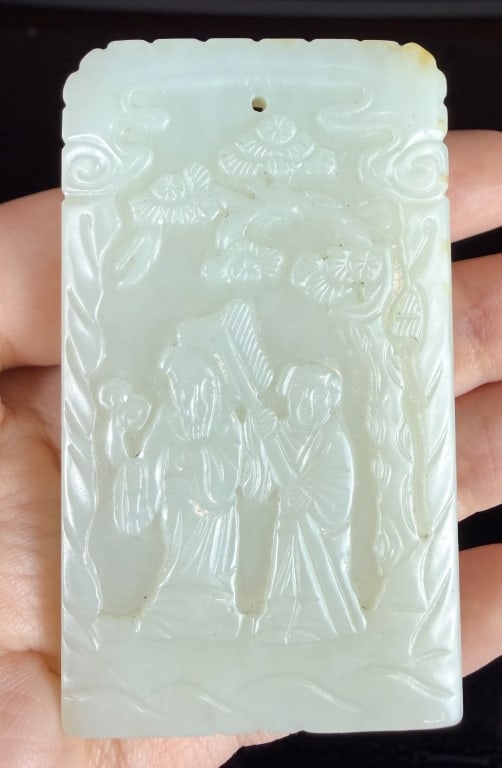 A White Jade Plaque Qing - 10
