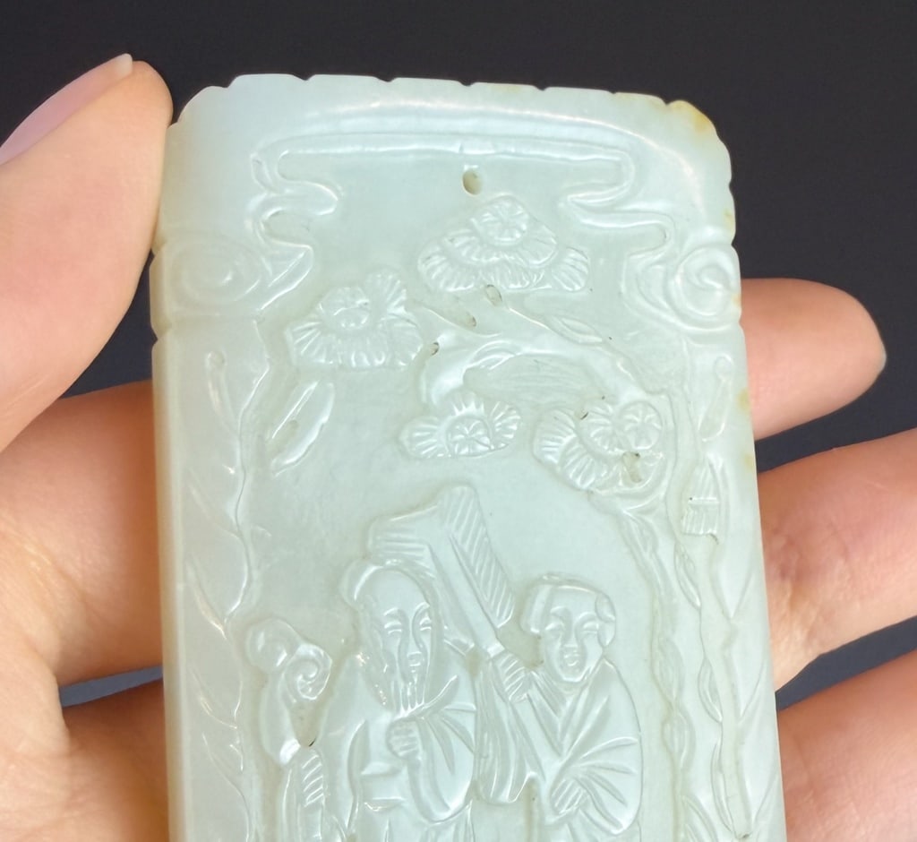 A White Jade Plaque Qing - 7