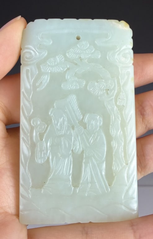 A White Jade Plaque Qing - 8