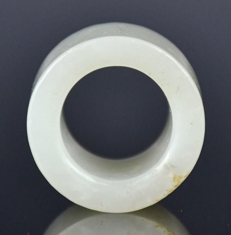 A White Jade Thumb Ring Qing - 5