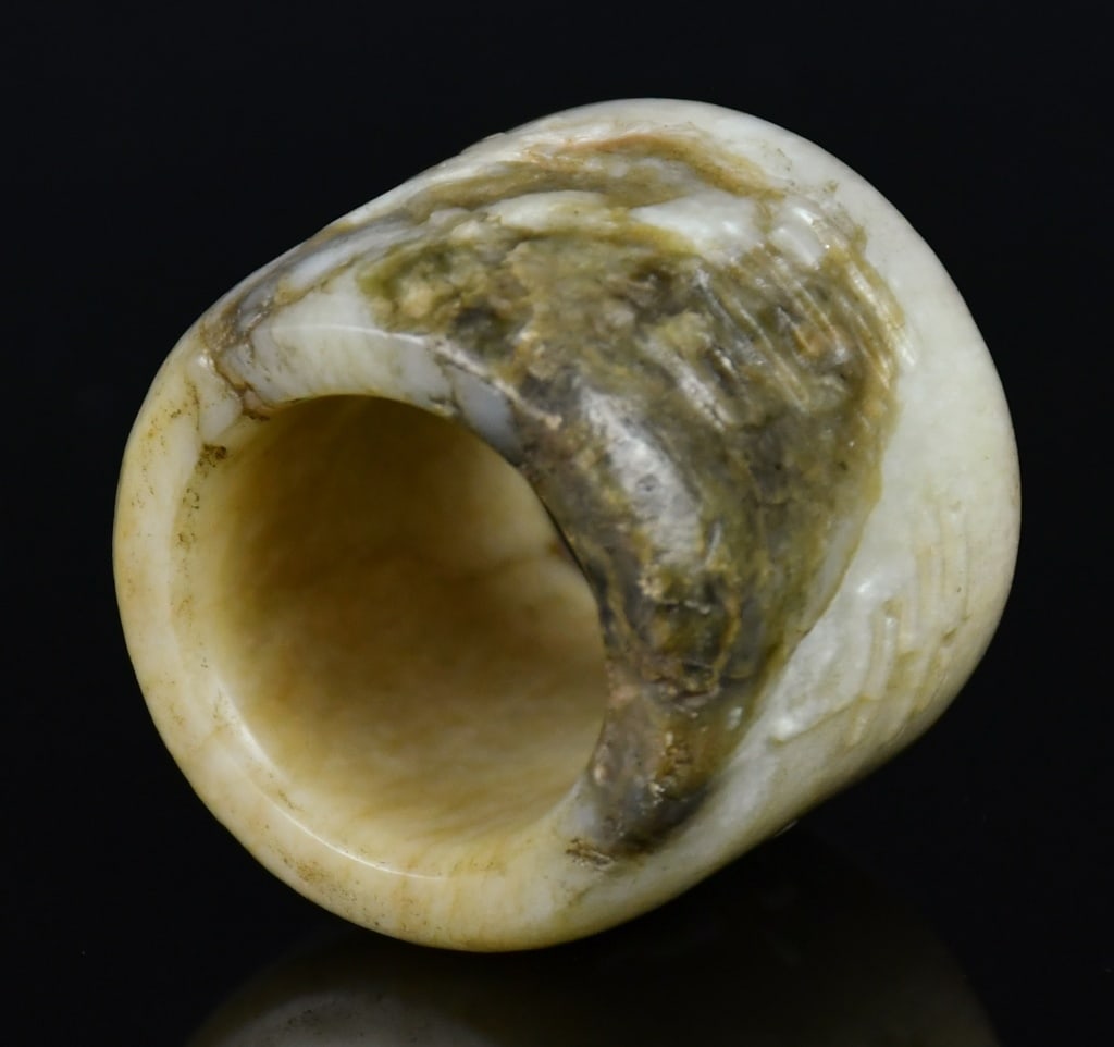 Jade Carved Thumb Ring Qing - 10