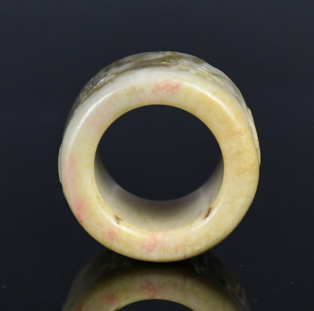Jade Carved Thumb Ring Qing - 6