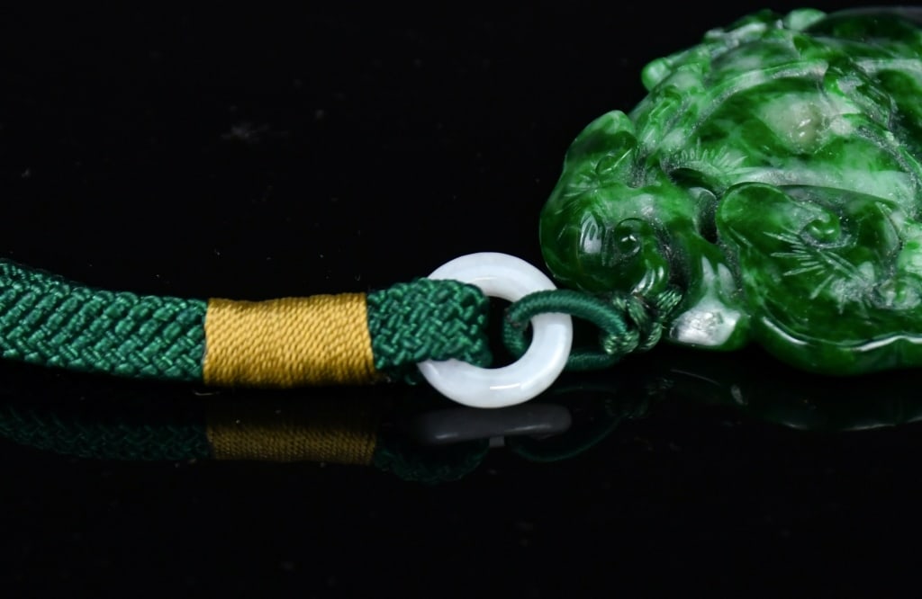 2Pcs Jadeite Carved Plaques - 9