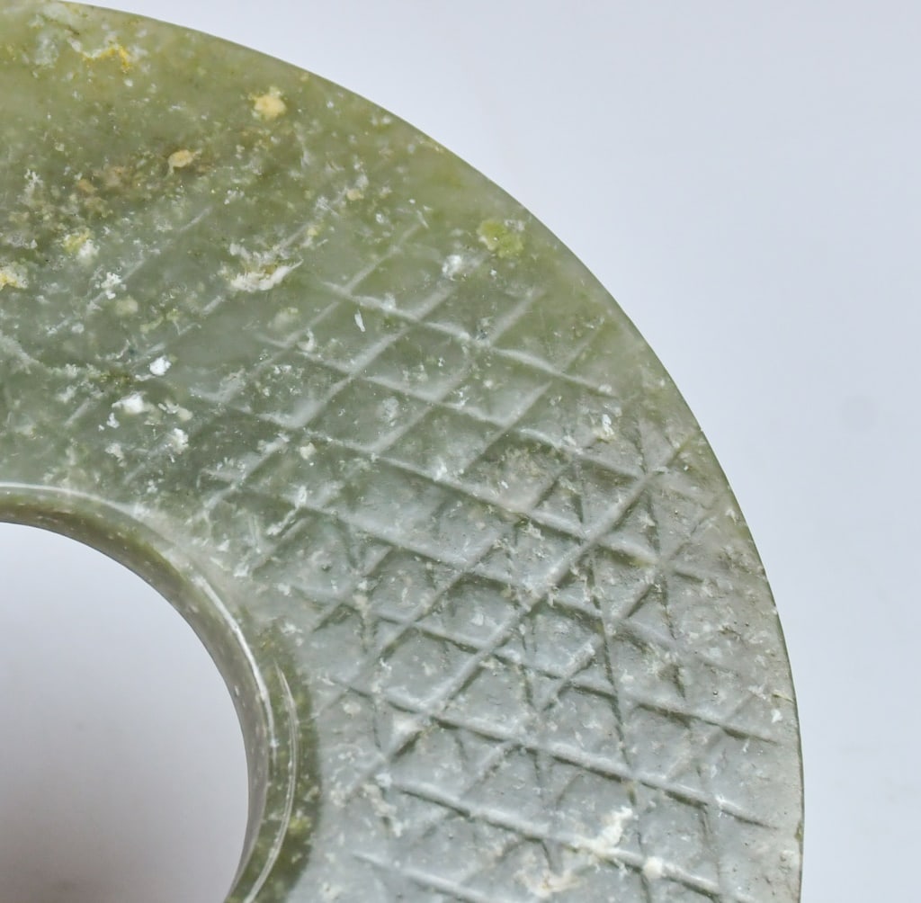 An Archaistic Large Jade Bi Disc - 8