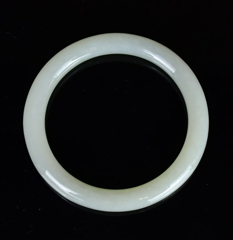 A White Jade Carved Bangle Qing (1 of 5)