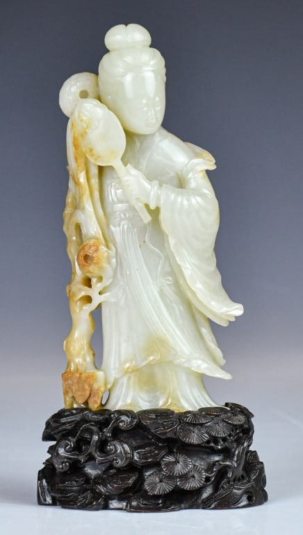 A Jade Carved Figure w/Std Republican (1 of 12)